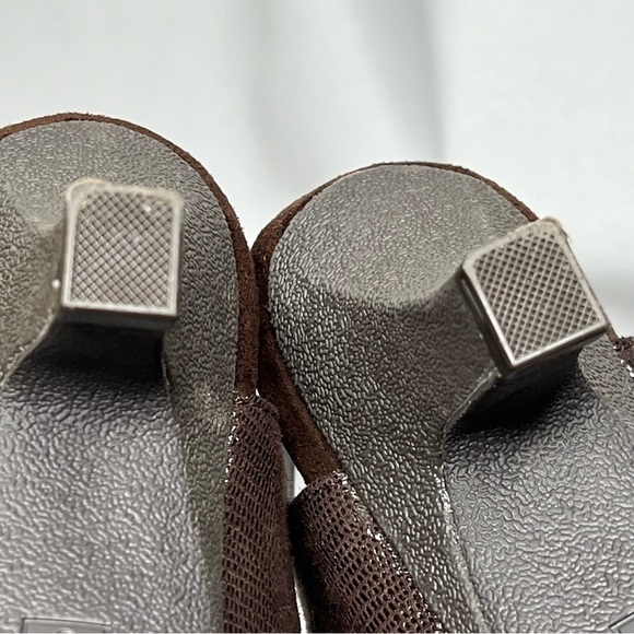 AEROSOLES Brown Animal Print Slingback Heels Women's Size 8 - Picture 16 of 16